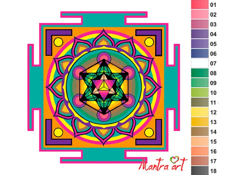 Картина по номерам «Мандала Меркаба» — картинка 2