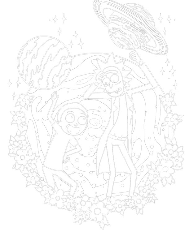 Картина по номерам «Рик и Морти Rick and Morty: Космос арт» — картинка 3