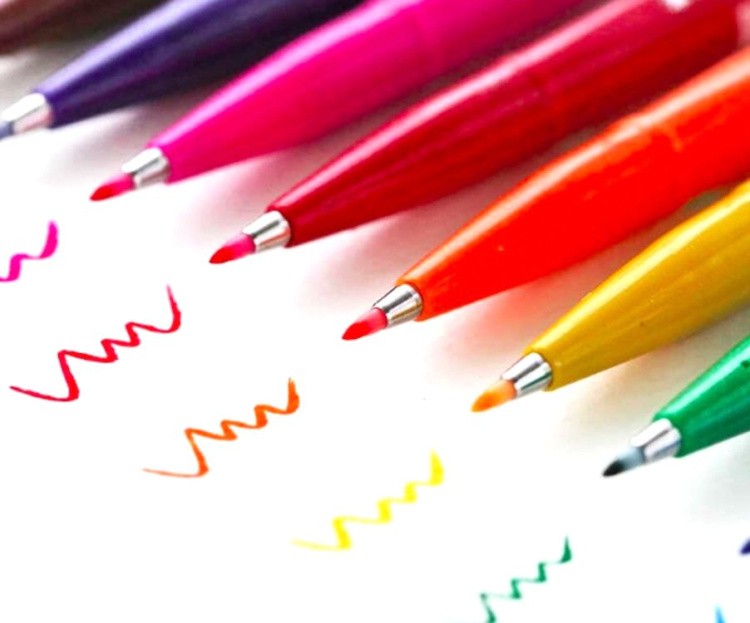 Фломастер-кисть Brush Sign Pen, 2 мм, цвет: черный, Pentel — картинка 6