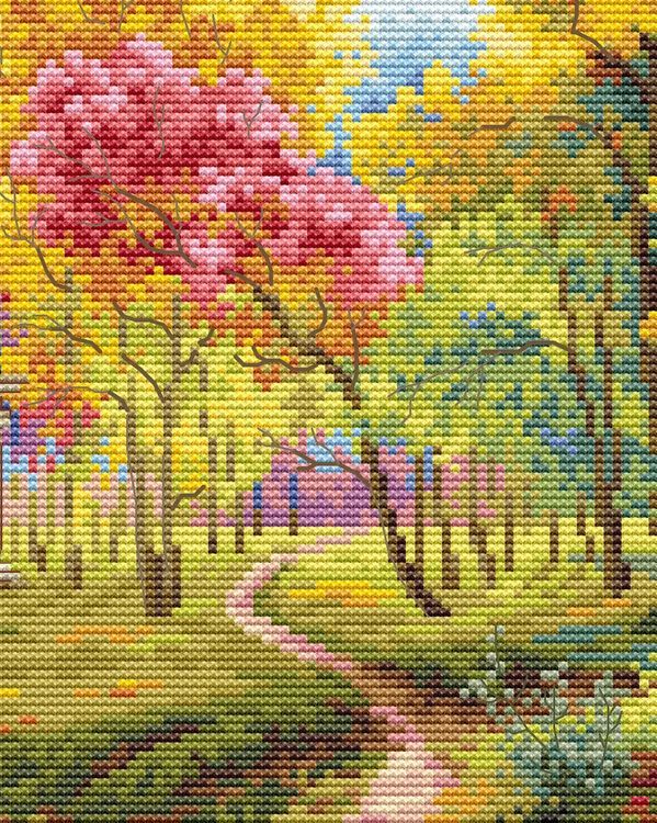 Набор для вышивания «Беседка в осеннем лесу» — картинка 2