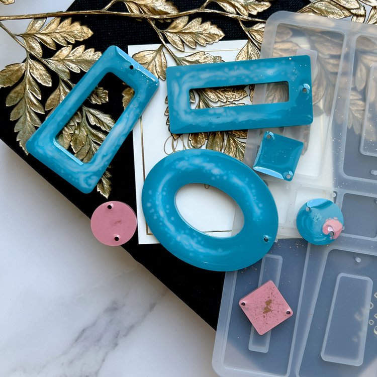 Силиконовый молд Epoxy Master для сережек и кулонов, 13х11 см — картинка 5