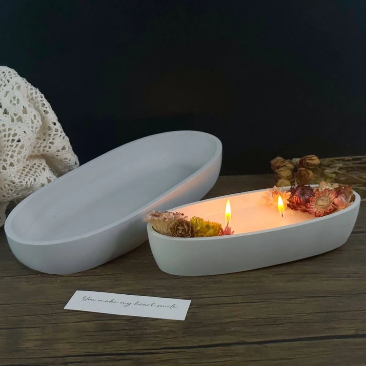 Силиконовый молд - Блюдо/кашпо, 22x10,5см, 1 шт. — картинка 4