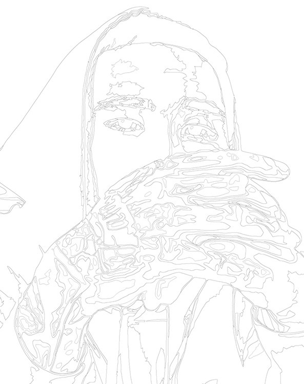 Картина по номерам «Скриптонит рэпер Адиль: чернобелая 40х50» — картинка 3