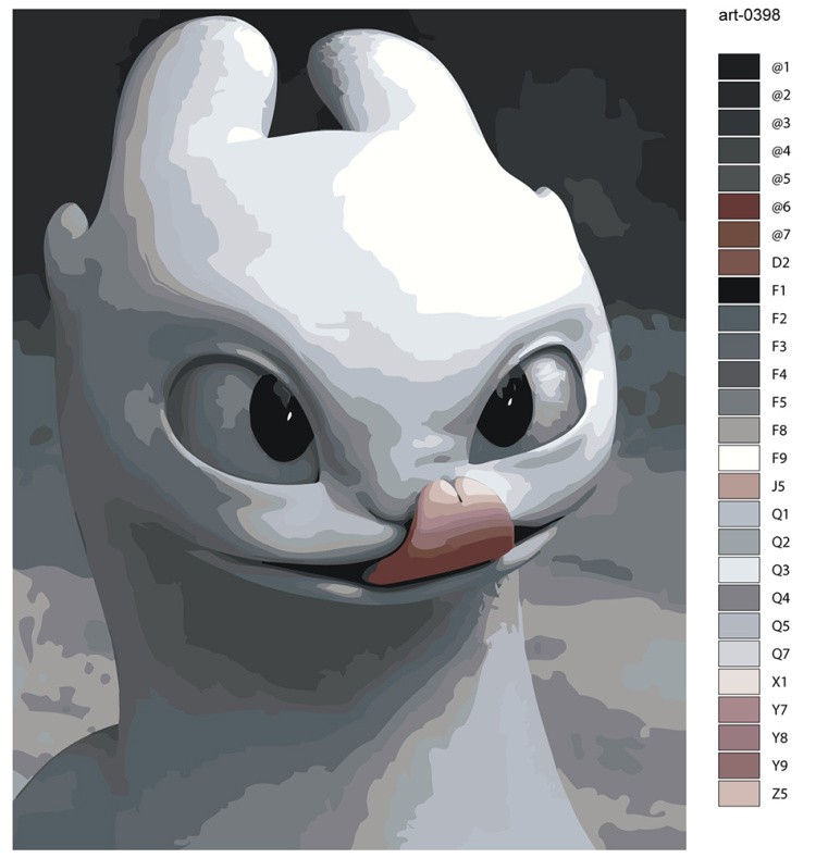 Картина по номерам «Как приручить дракона: дневная фурия» — картинка 2