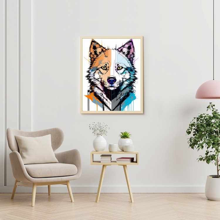 Картина по номерам «Волк в стиле граффити» — картинка 4