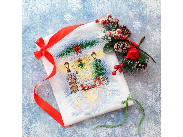 Набор для вышивания «Новогодняя дверь» — картинка 4