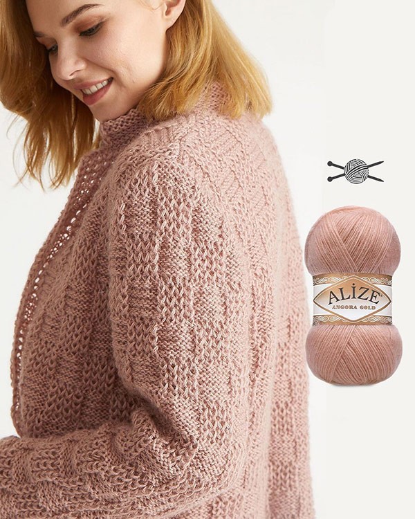 Пряжа ALIZE Angora Gold (757), светлый фрез, 5 шт. по 100 г — картинка 11