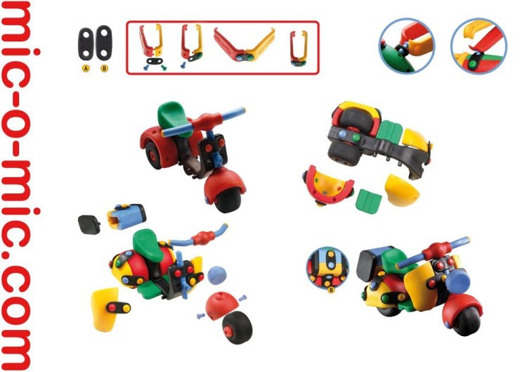 Конструктор Mic-o-mic «Мотоцикл» — картинка 3