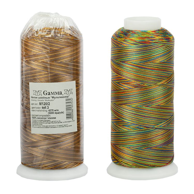 Нитки для вышивания Gamma, цвет: мультиколор/Set 5 светлые, 5000 ярд — картинка 2