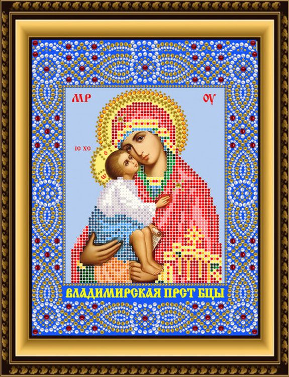 Рисунок на ткани «Владимирская Пресвятая Богородица»
