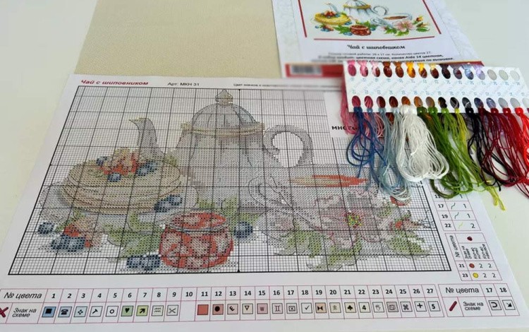 Набор для вышивания «Чай с шиповником» — картинка 4