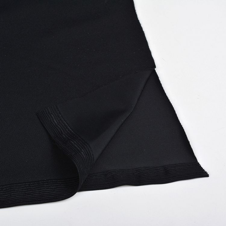 Ткань трикотажная Бифлекс матовый, 5 м, ширина 152 см, 180 г/м², цвет: 1 черный, TBY — картинка 4
