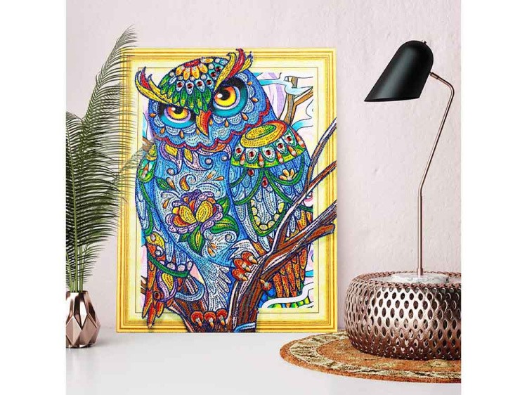 Алмазная вышивка 5D «Мудрая сова» — картинка 8