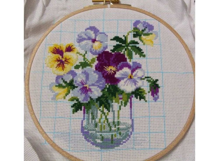 Набор для вышивания «Анютины глазки» — картинка 2