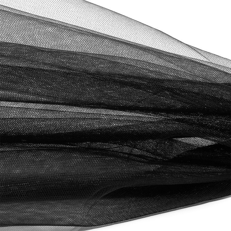 Еврофатин мягкий матовый Hayal Tulle, 5 м, ширина 300 см, 100% полиэстер, цвет:черный, Hayal — картинка 2