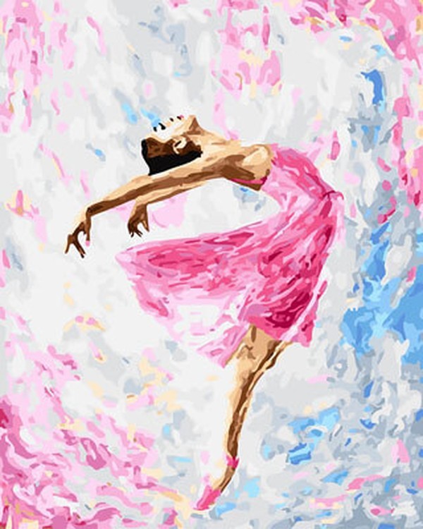 Картина по номерам «Танцующая балерина»