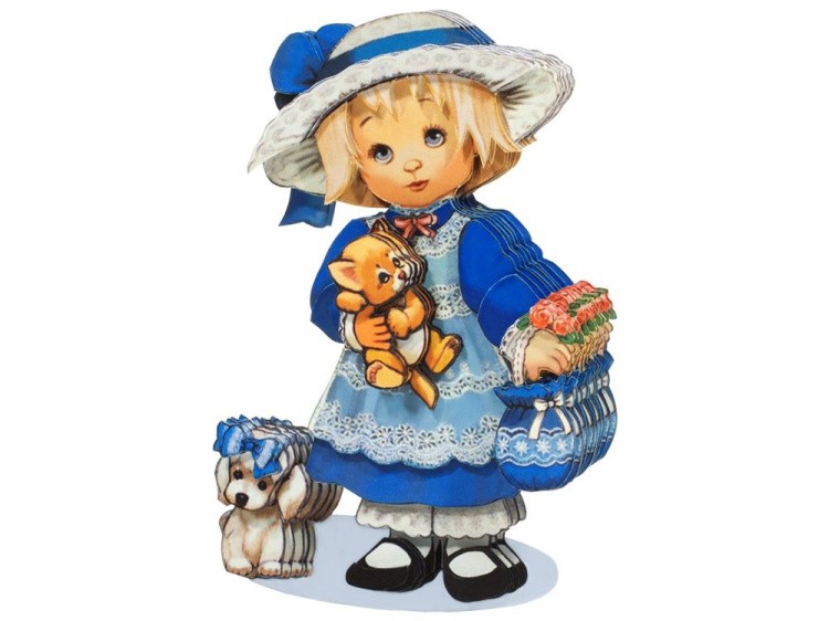 Папертоль «Девочка с собачкой» — картинка 2