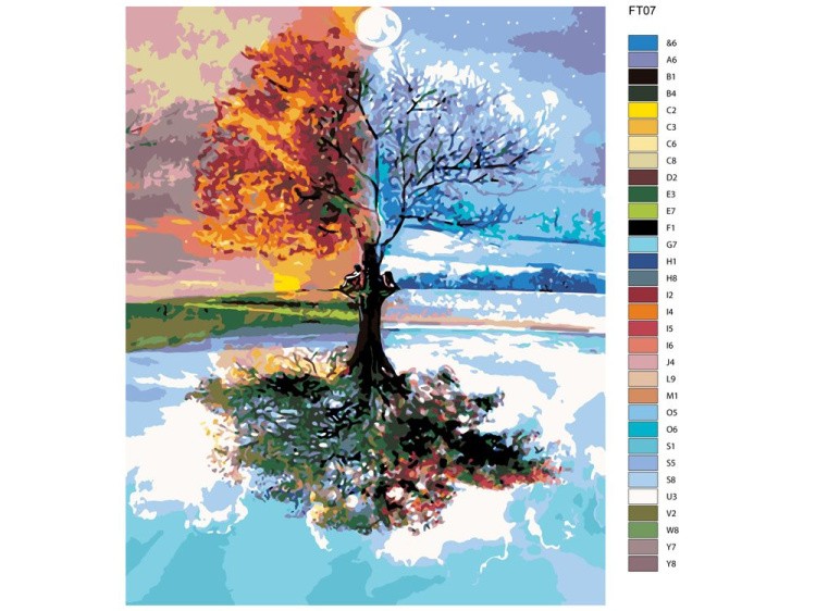 Картина по номерам «Сезоны» — картинка 2