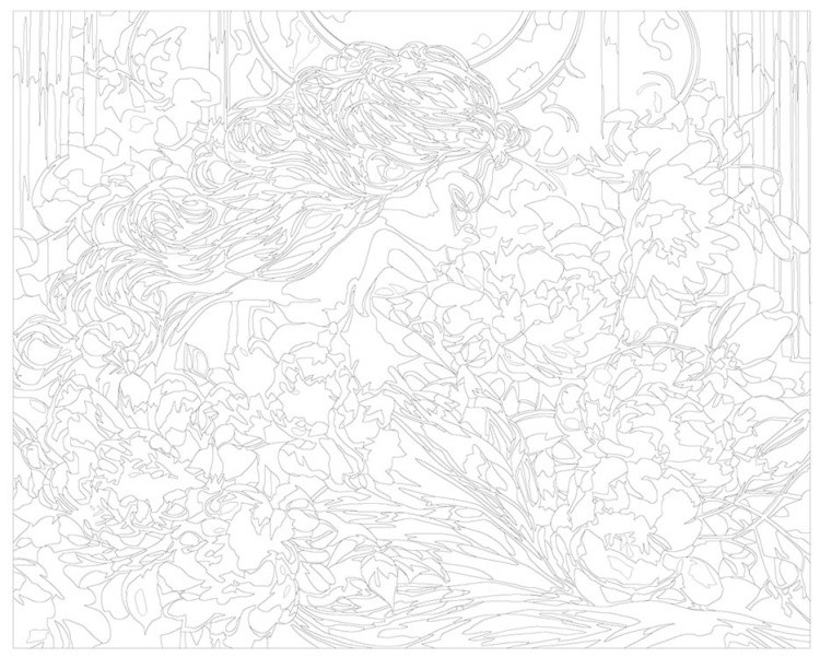 Картина по номерам «Цветы: Девушка у витражного окна» — картинка 3