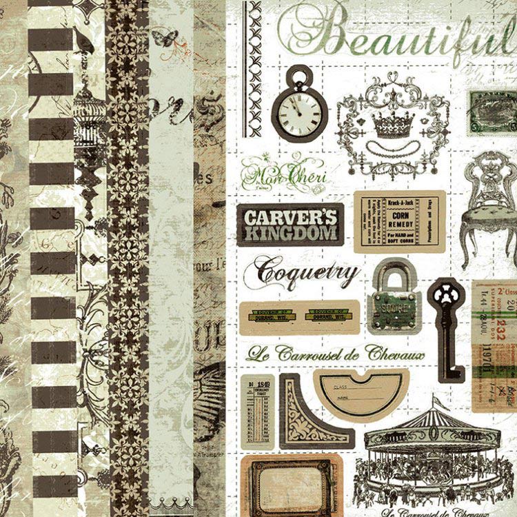 Набор бумаги «Мятные узоры» — картинка 9