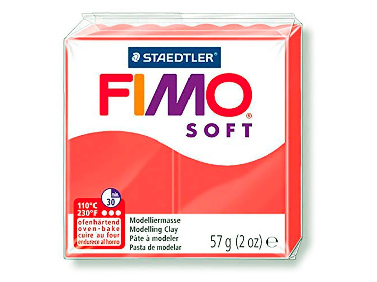 Полимерная глина FIMO Soft, цвет: фламинго, 57 г