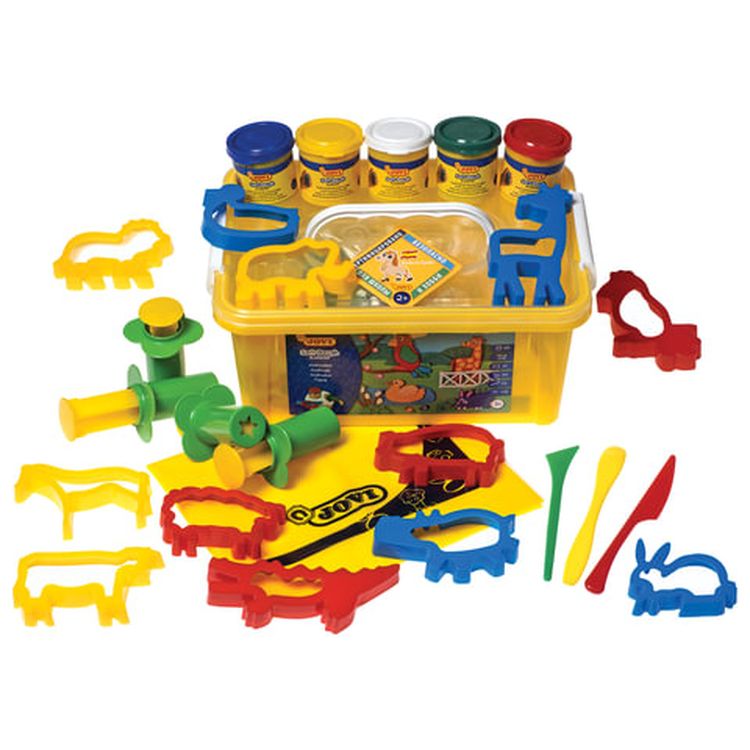 Пластилин на растительной основе «Зоопарк» JOVI (Испания), 5 цветов, 20 предметов — картинка 2