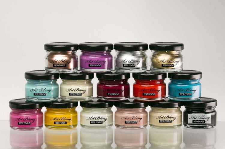 Набор пигментов всплывающих Metalic Gold, Bronze, Silver по 25 мл, Art Blong — картинка 5