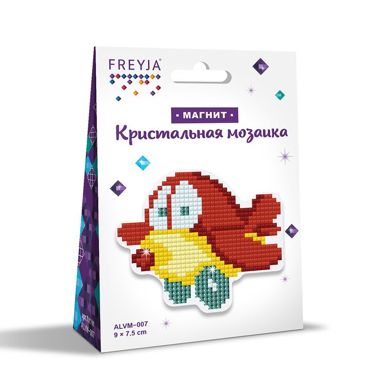 Алмазная вышивка магнит «Самолетик» — картинка 2