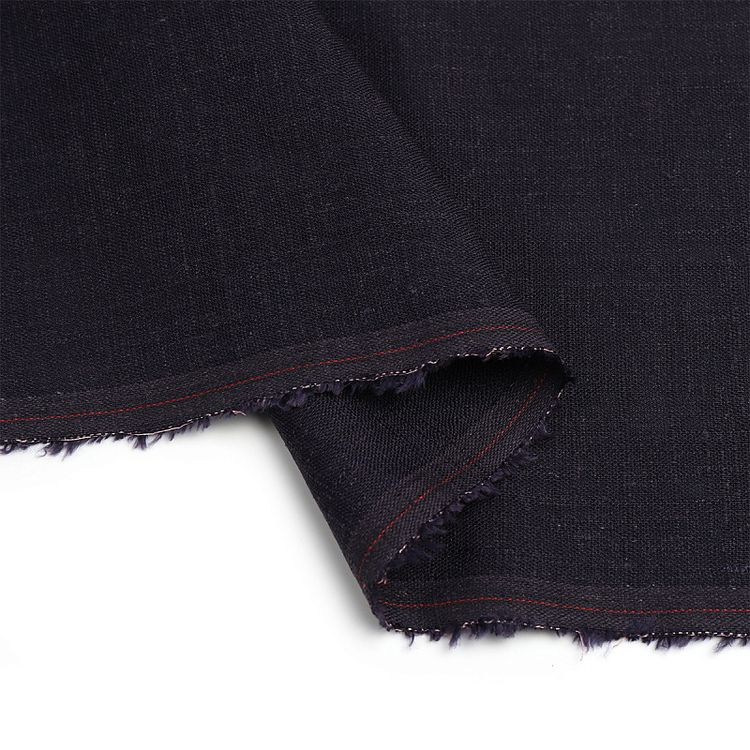 Ткань льняная, 10 м, ширина 140 см, 190 г/м², цвет: 10 темно-синий, TBY — картинка 4