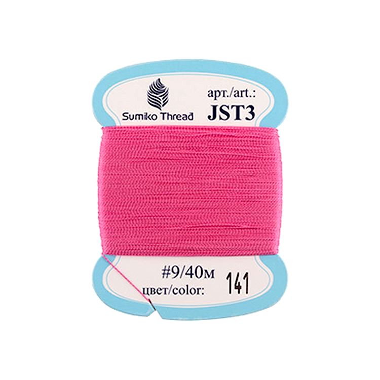 Нитки для вышивания SumikoThread, цвет: №141 ярко-розовый, 40 м