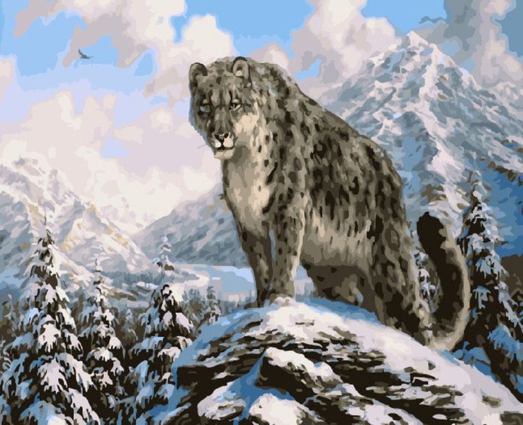Картина по номерам «Снежный хищник»