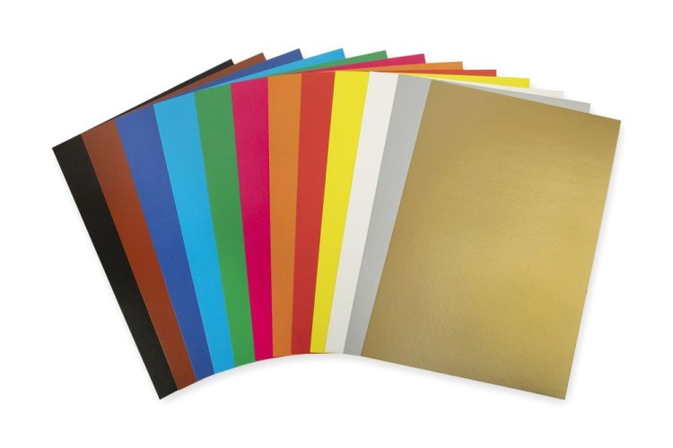 Набор цветного картона односторонний, мелованный, А4, 12 л., 12 цв. — картинка 2