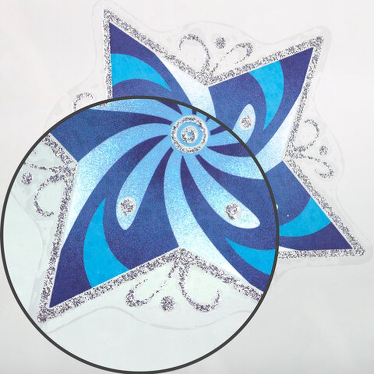 Украшение для окон и стекла «Синие снежинки 3» — картинка 5