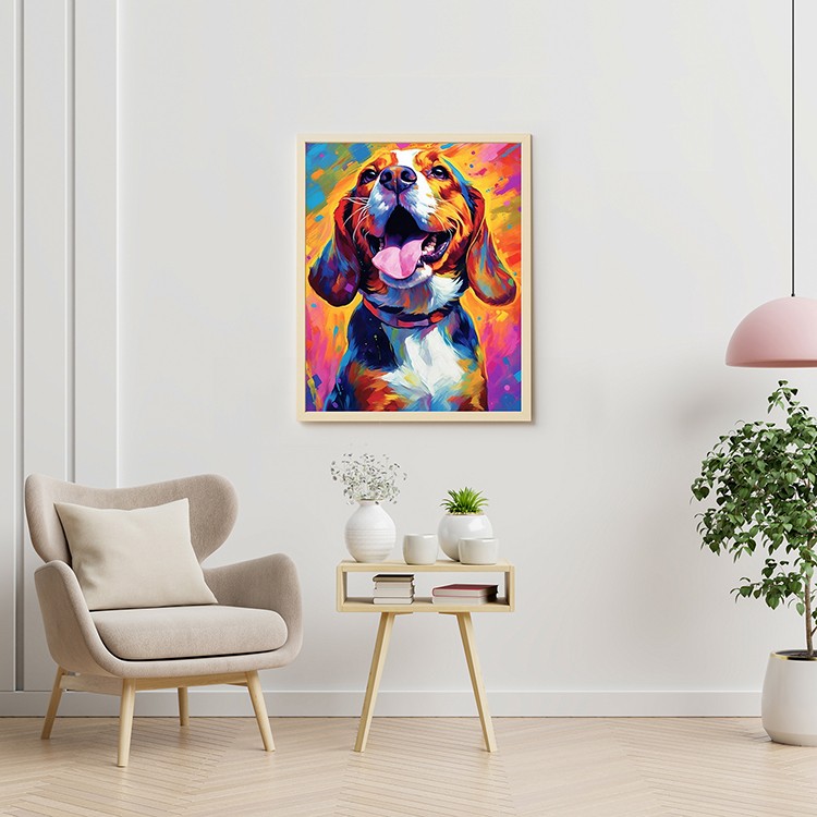 Картина по номерам «Красочный бигль» — картинка 3