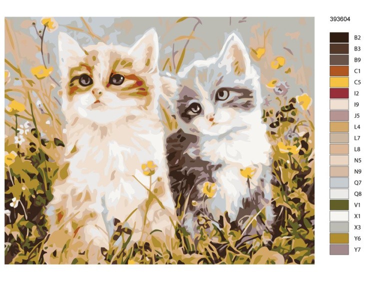 Картина по номерам «Два котёнка» — картинка 2