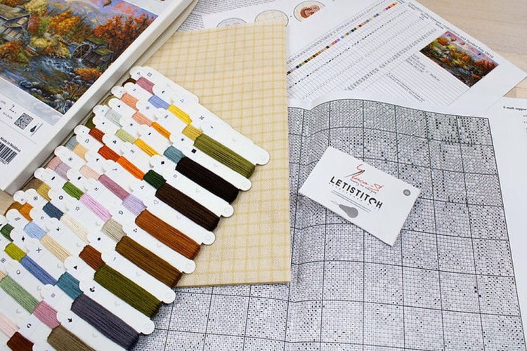 Набор для вышивания «Мельница осеннего ручья» — картинка 6