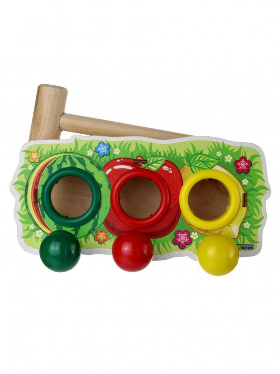 Стучалка цветная «Фрукты», 3 отверстия — картинка 4