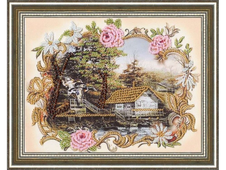 Набор вышивки бисером «Домик в лесу» — картинка 2