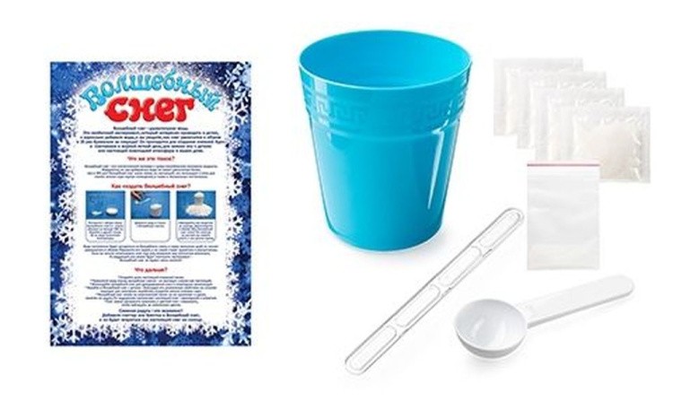 Набор для экспериментов «Волшебный снег светящийся в темноте» — картинка 2
