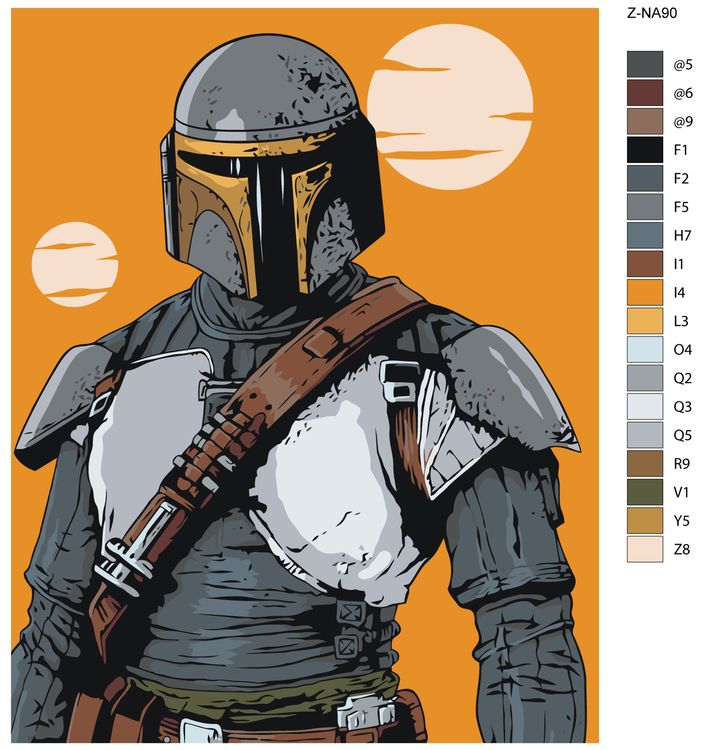 Картина по номерам «Боба Фетт» — картинка 2