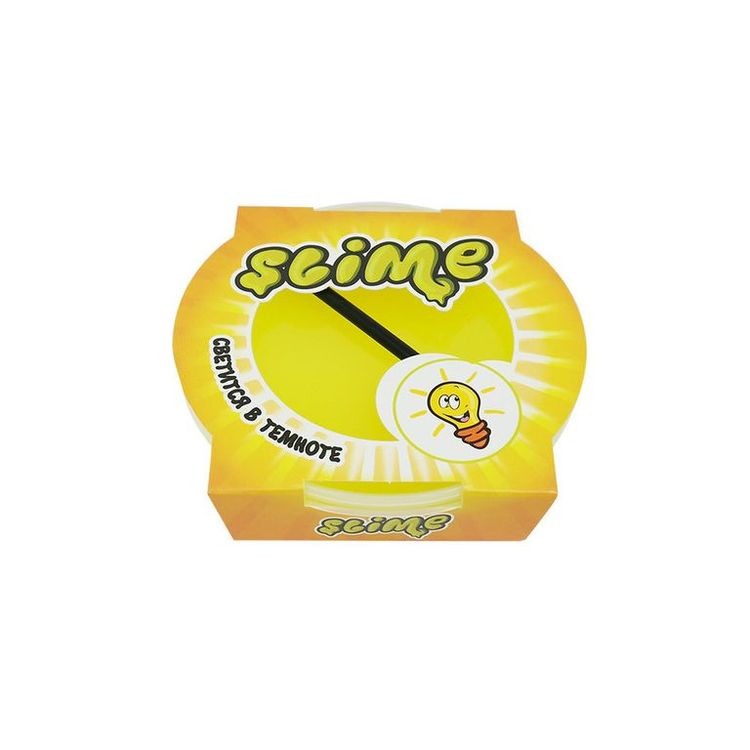 Лизун Slime «Mega», светится в темноте, желтый — картинка 2