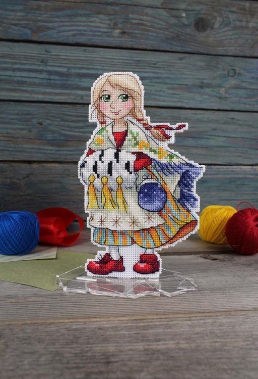 Набор для вышивания «Девочка в красных башмачках» — картинка 5