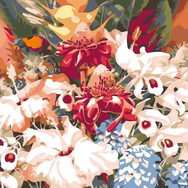 Картина по номерам «Садовые цветы»