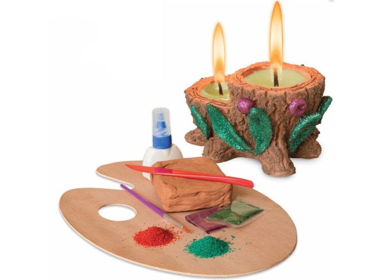 Глиняная свеча «Огненный цветок» — картинка 3