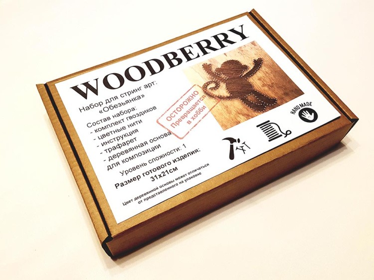 Набор для творчества STRING ART «Обезьянка» — картинка 3