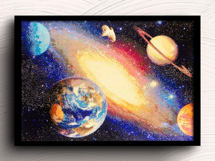 Алмазная вышивка «Планеты в космосе» — картинка 2