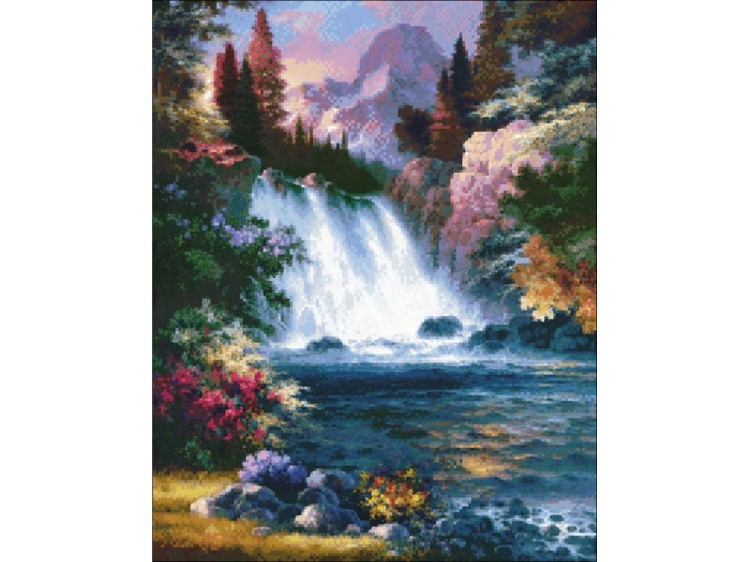 Алмазная вышивка «Водопад» — картинка 2