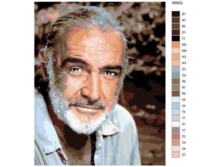 Картина по номерам «Шон Коннери» — картинка 2