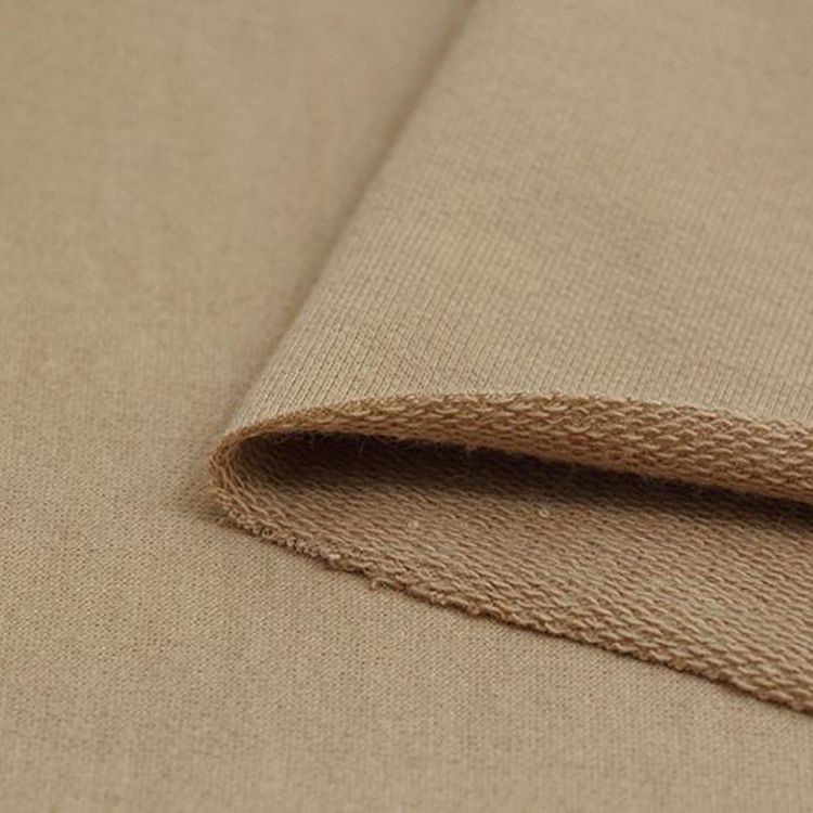Ткань трикотаж Футер 3х нитка, петля, хлопок, 6 м, ширина 190 см, цвет: бежевый, TBY — картинка 2