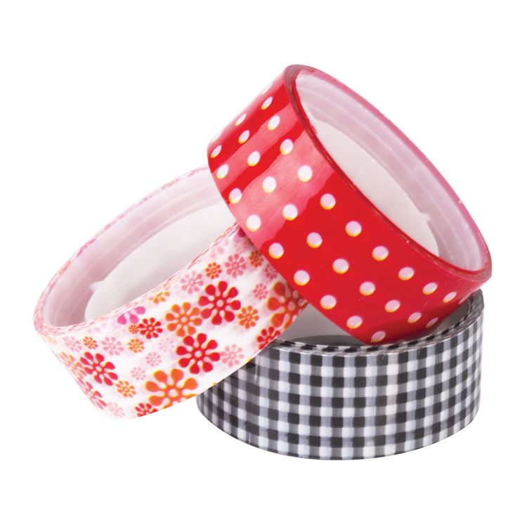 Клейкие ленты декоративные, ассорти №2, 3 шт., 15 мм х 5 м — картинка 2